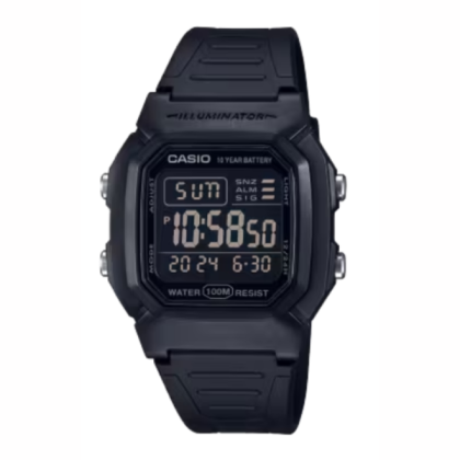 Casio General W-800H-1BV Digital Black Resin Band Men Watch